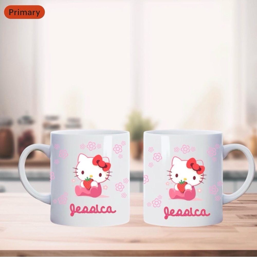 Hello kitty mug with personalization option , coffe mug